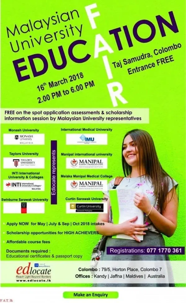 Malaysian University Education Fair, Colombo - Sri Lanka