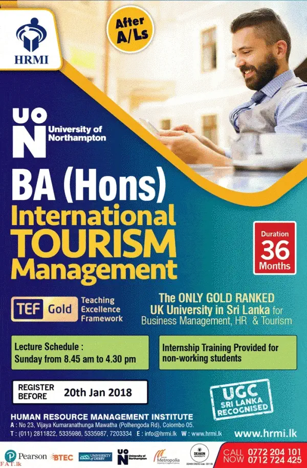 BA (Hons) International tourism management degree
