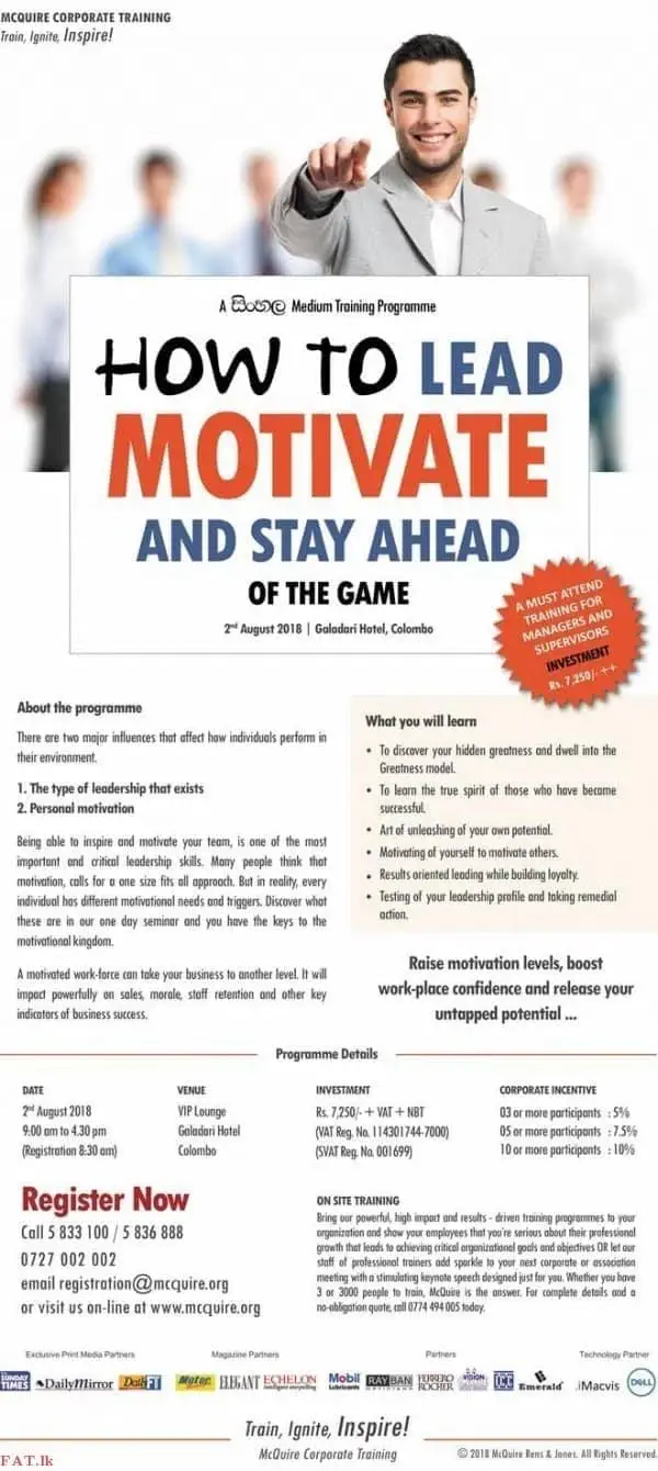 Leadership and Motivation Skills in Sinhala
