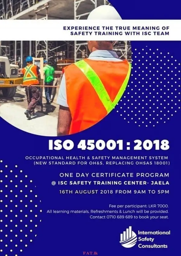 One-day Certificate Program on ISO 45001:2018 Occupational Safety and Health Management System