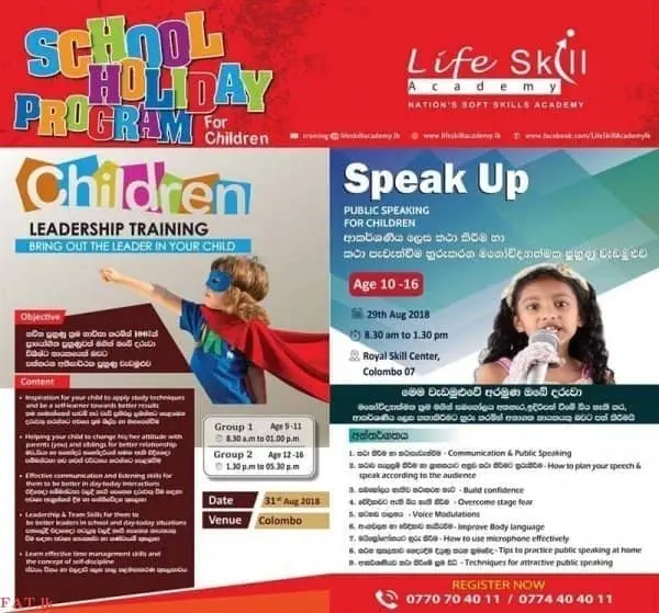 School holiday program for Children