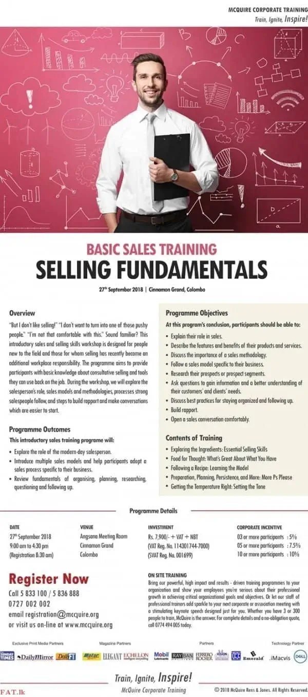 Basic Sales Training - Selling Fundamentals 