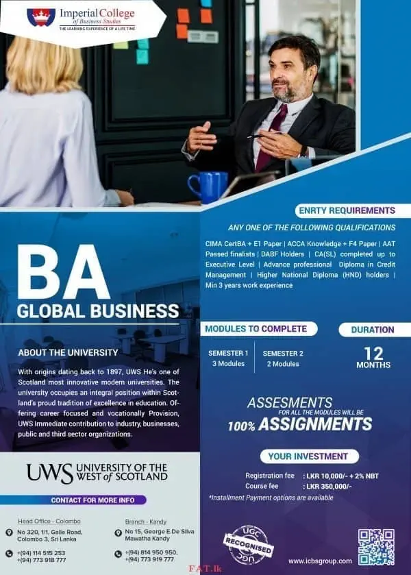 BA Global Business (University of the West of Scotland)