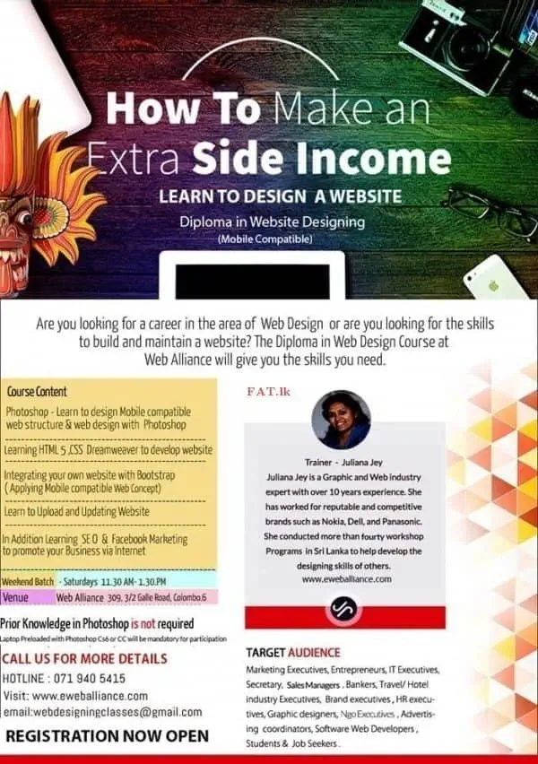 Earn Extra Income - Learn Diploma in Web designing
