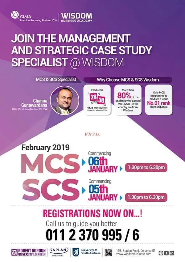 MCS and SCS - Management and Strategic Case Study