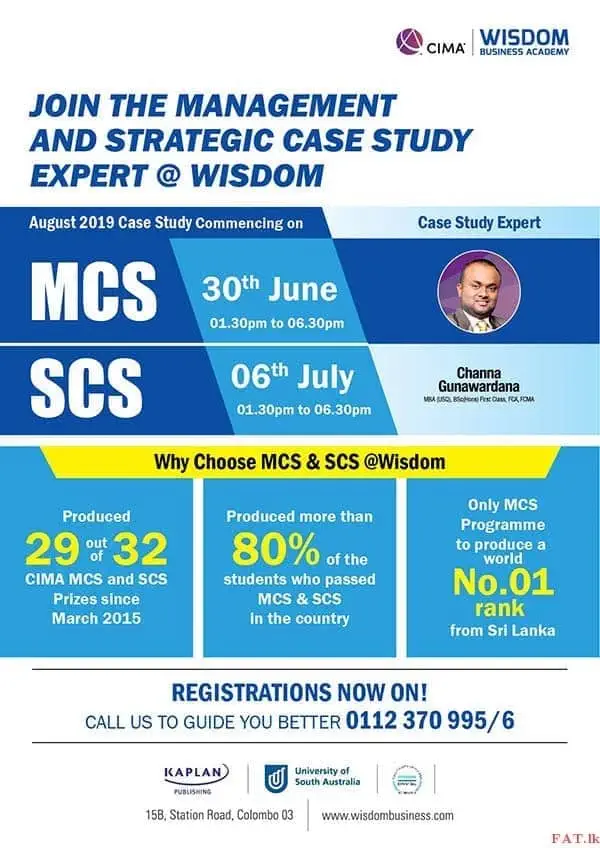 MCS & SCS Registrations now on for August Case Study