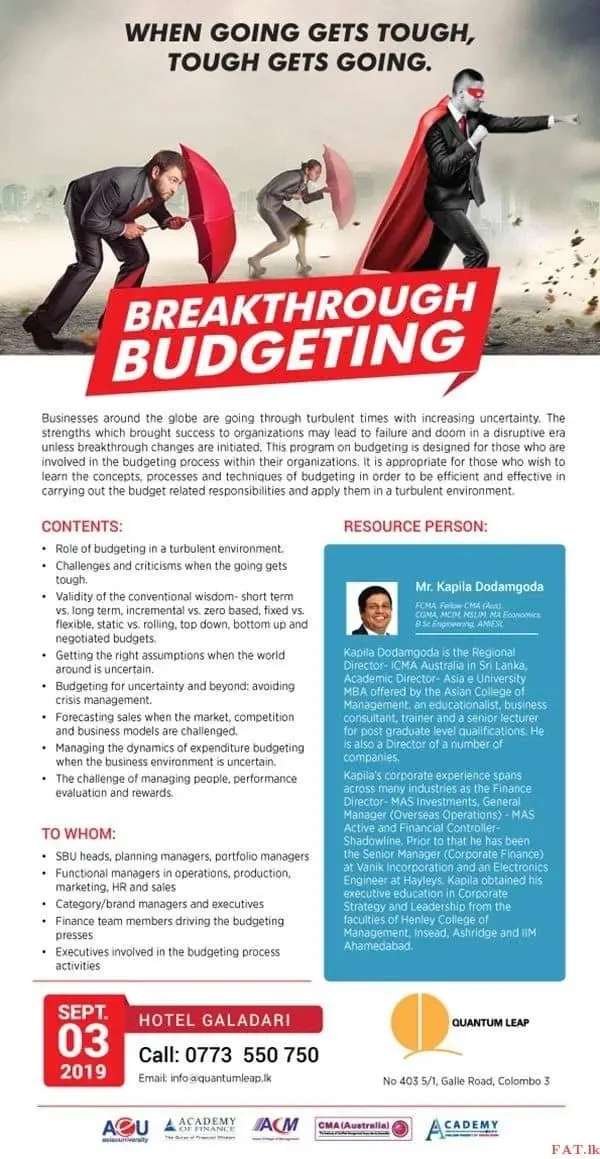 Breakthrough Budgeting
