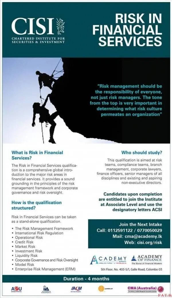 Risk in Financial Services