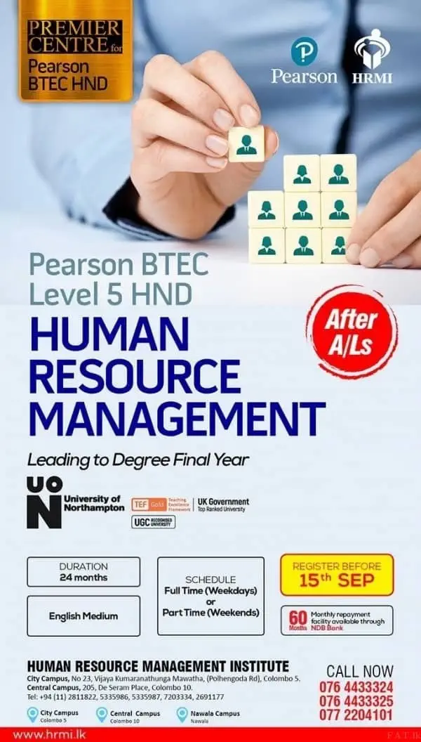 Pearson BTEC Level 5 - HND in Business HRM (Human Resource Management)
