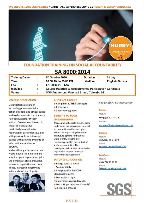 Foundation Training on Social Accountability SA 8000:2014