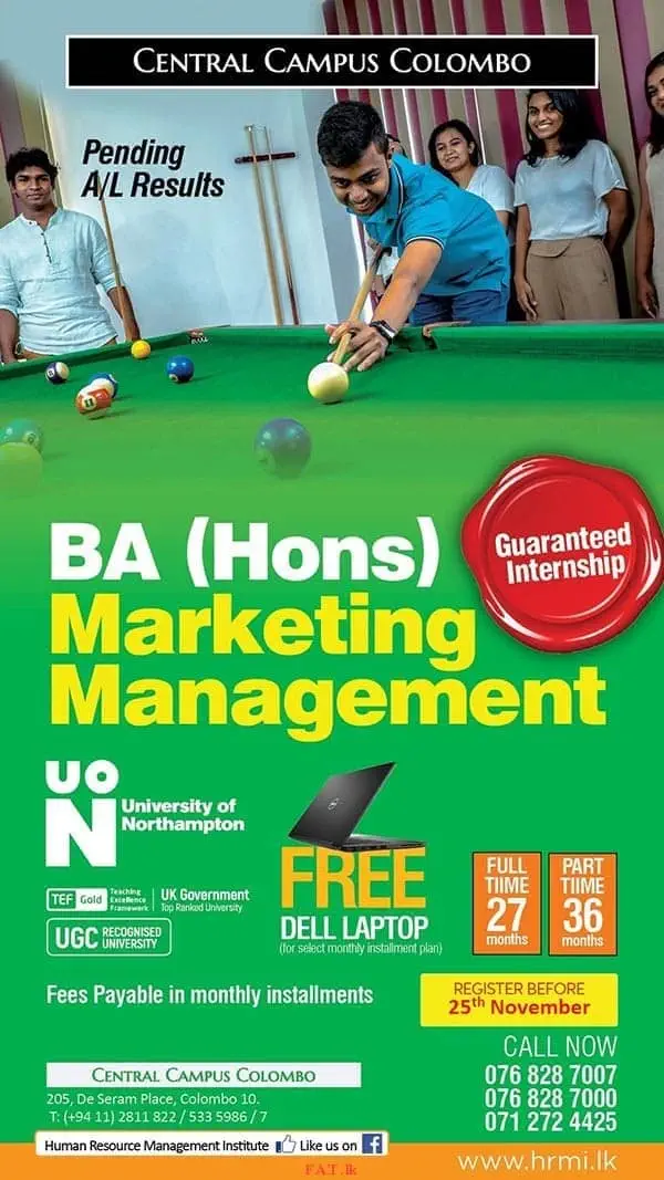 BA (Hons) Marketing Management