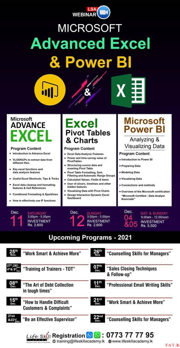 Microsoft Advance Excel and Power BI