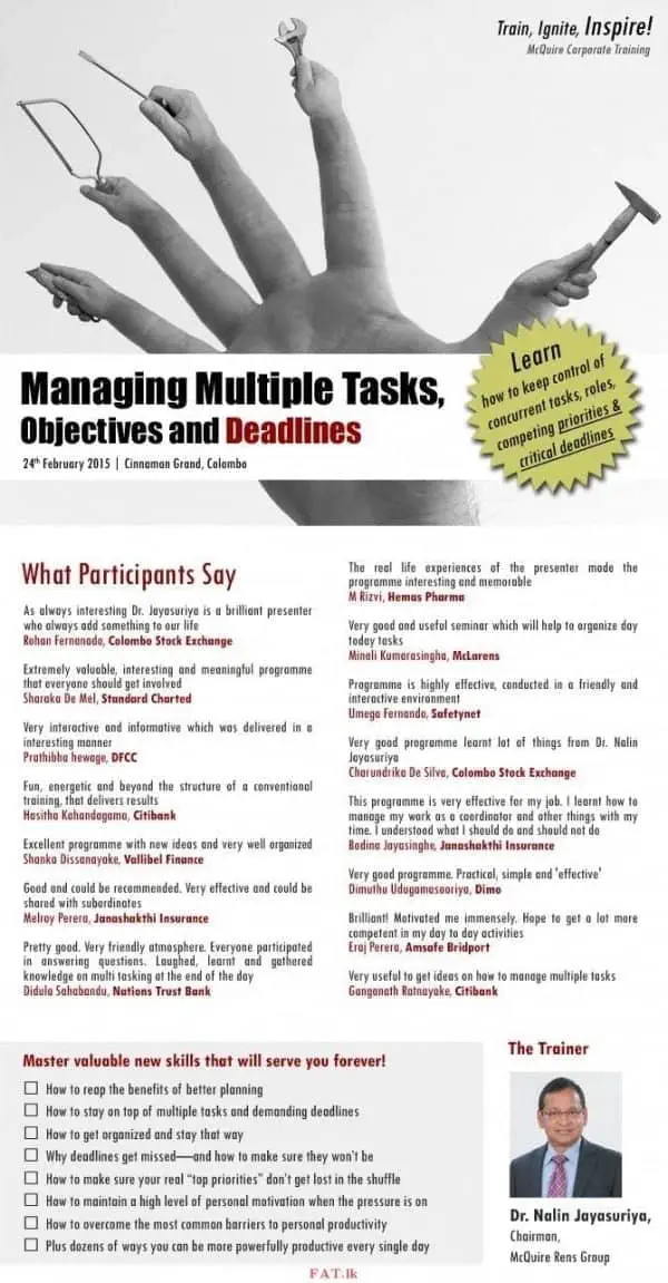 Managing Multiple Tasks Objectives and Deadlines