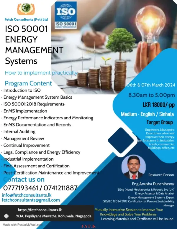 Training Program on ISO 50001 Energy Management