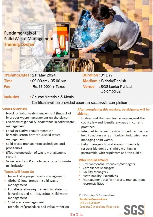Fundamentals of Solid Waste Management Training Course