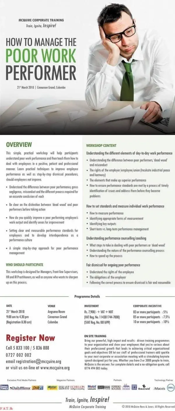 Managing the Poor Work Performer