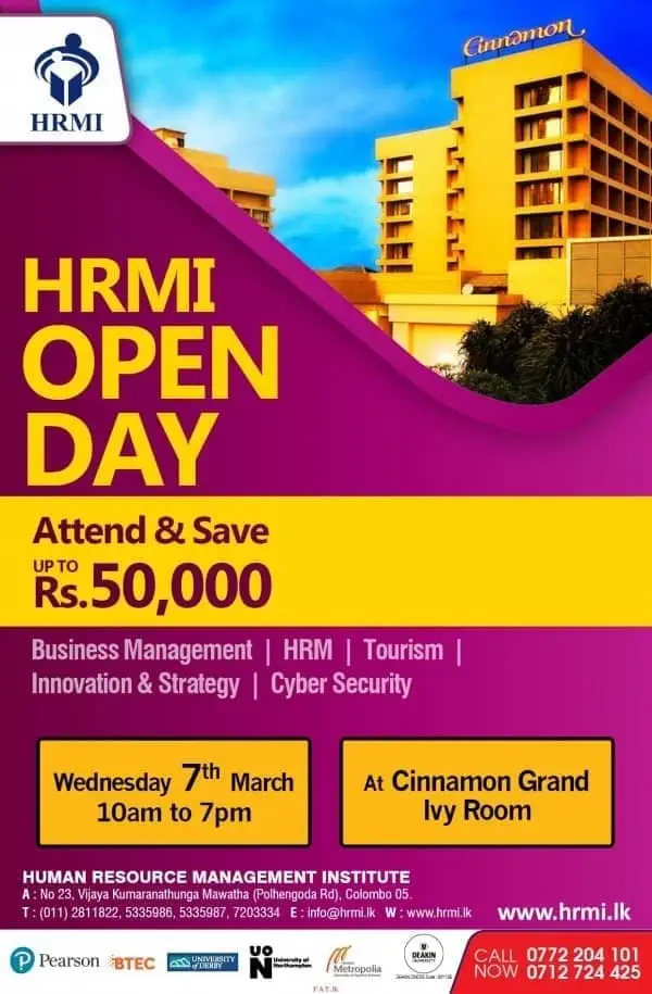HRMI Open Day at Cinnamon Grand - Enjoy Special Offers up to Rs. 50,000