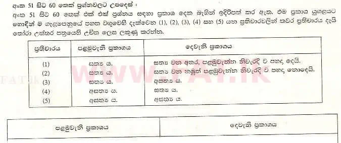 දේශීය විෂය නිර්දේශය : උසස් පෙළ (A/L) රසායන විද්‍යාව - 2008 අගෝස්තු - ප්‍රශ්න පත්‍රය I (සිංහල මාධ්‍යය) 59 1