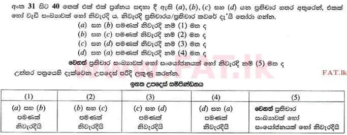 உள்ளூர் பாடத்திட்டம் : உயர்தரம் (உ/த) இரசாயனவியல் - 2015 ஆகஸ்ட் - தாள்கள் I (සිංහල மொழிமூலம்) 36 1