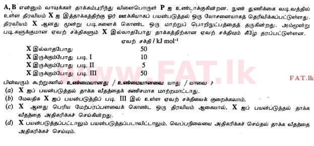 உள்ளூர் பாடத்திட்டம் : உயர்தரம் (உ/த) இரசாயனவியல் - 2013 ஆகஸ்ட் - தாள்கள் I (தமிழ் மொழிமூலம்) 35 2