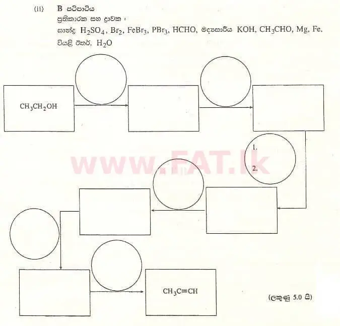 National Syllabus : Advanced Level (A/L) Chemistry - 2008 August - Paper II A (සිංහල Medium) 3 2