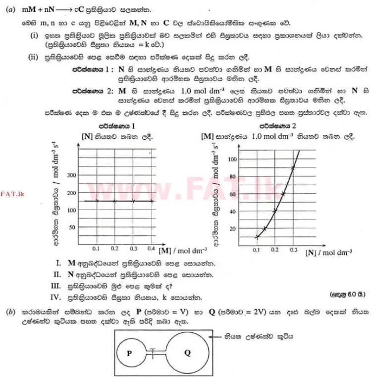 National Syllabus : Advanced Level (A/L) Chemistry - 2013 August - Paper II B (සිංහල Medium) 2 1
