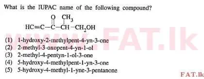 National Syllabus : Advanced Level (A/L) Chemistry - 2012 August - Paper I (English Medium) 3 1