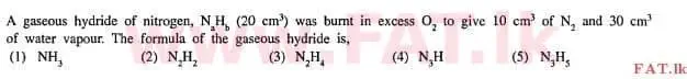 உள்ளூர் பாடத்திட்டம் : உயர்தரம் (உ/த) இரசாயனவியல் - 2012 ஆகஸ்ட் - தாள்கள் I (English மொழிமூலம்) 7 1