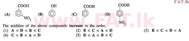 உள்ளூர் பாடத்திட்டம் : உயர்தரம் (உ/த) இரசாயனவியல் - 2012 ஆகஸ்ட் - தாள்கள் I (English மொழிமூலம்) 11 1