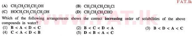 දේශීය විෂය නිර්දේශය : උසස් පෙළ (A/L) රසායන විද්‍යාව - 2012 අගෝස්තු - ප්‍රශ්න පත්‍රය I (English මාධ්‍යය) 15 1