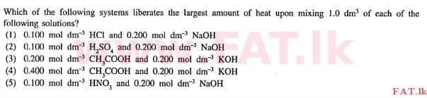 உள்ளூர் பாடத்திட்டம் : உயர்தரம் (உ/த) இரசாயனவியல் - 2012 ஆகஸ்ட் - தாள்கள் I (English மொழிமூலம்) 16 1