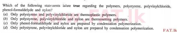 உள்ளூர் பாடத்திட்டம் : உயர்தரம் (உ/த) இரசாயனவியல் - 2012 ஆகஸ்ட் - தாள்கள் I (English மொழிமூலம்) 33 2
