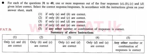 உள்ளூர் பாடத்திட்டம் : உயர்தரம் (உ/த) இரசாயனவியல் - 2012 ஆகஸ்ட் - தாள்கள் I (English மொழிமூலம்) 37 1