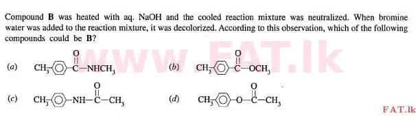 உள்ளூர் பாடத்திட்டம் : உயர்தரம் (உ/த) இரசாயனவியல் - 2012 ஆகஸ்ட் - தாள்கள் I (English மொழிமூலம்) 37 2