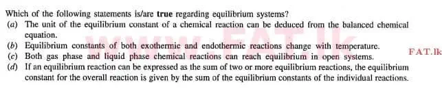 உள்ளூர் பாடத்திட்டம் : உயர்தரம் (உ/த) இரசாயனவியல் - 2012 ஆகஸ்ட் - தாள்கள் I (English மொழிமூலம்) 38 2