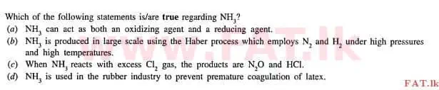 உள்ளூர் பாடத்திட்டம் : உயர்தரம் (உ/த) இரசாயனவியல் - 2012 ஆகஸ்ட் - தாள்கள் I (English மொழிமூலம்) 39 2