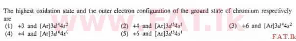 National Syllabus : Advanced Level (A/L) Chemistry - 2013 August - Paper I (English Medium) 1 1