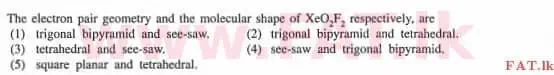 National Syllabus : Advanced Level (A/L) Chemistry - 2013 August - Paper I (English Medium) 6 1