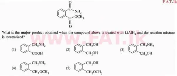 National Syllabus : Advanced Level (A/L) Chemistry - 2013 August - Paper I (English Medium) 17 1