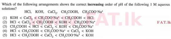 National Syllabus : Advanced Level (A/L) Chemistry - 2013 August - Paper I (English Medium) 19 1