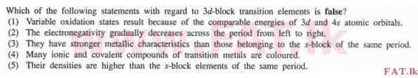 National Syllabus : Advanced Level (A/L) Chemistry - 2013 August - Paper I (English Medium) 21 1