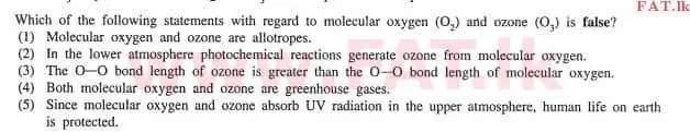 National Syllabus : Advanced Level (A/L) Chemistry - 2013 August - Paper I (English Medium) 28 1