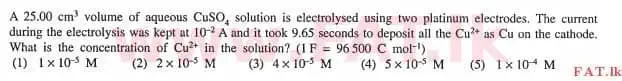 National Syllabus : Advanced Level (A/L) Chemistry - 2013 August - Paper I (English Medium) 29 1