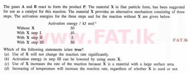 National Syllabus : Advanced Level (A/L) Chemistry - 2013 August - Paper I (English Medium) 35 2