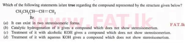 National Syllabus : Advanced Level (A/L) Chemistry - 2013 August - Paper I (English Medium) 37 2