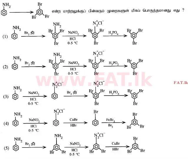 National Syllabus : Advanced Level (A/L) Chemistry - 2015 August - Paper I (தமிழ் Medium) 26 1