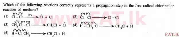 உள்ளூர் பாடத்திட்டம் : உயர்தரம் (உ/த) இரசாயனவியல் - 2015 ஆகஸ்ட் - தாள்கள் I (English மொழிமூலம்) 8 1