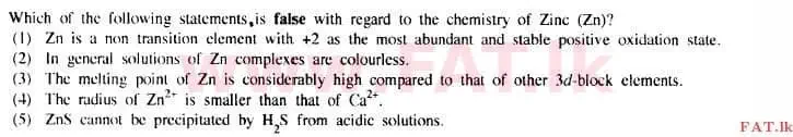 National Syllabus : Advanced Level (A/L) Chemistry - 2015 August - Paper I (English Medium) 21 1