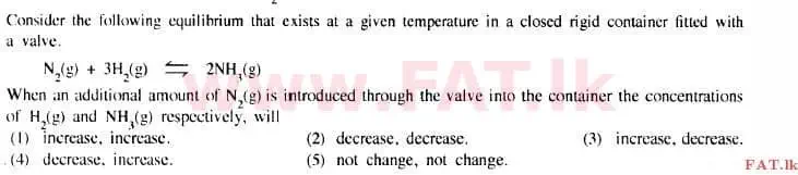 දේශීය විෂය නිර්දේශය : උසස් පෙළ (A/L) රසායන විද්‍යාව - 2015 අගෝස්තු - ප්‍රශ්න පත්‍රය I (English මාධ්‍යය) 22 1