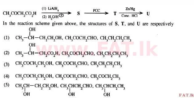 உள்ளூர் பாடத்திட்டம் : உயர்தரம் (உ/த) இரசாயனவியல் - 2015 ஆகஸ்ட் - தாள்கள் I (English மொழிமூலம்) 25 1